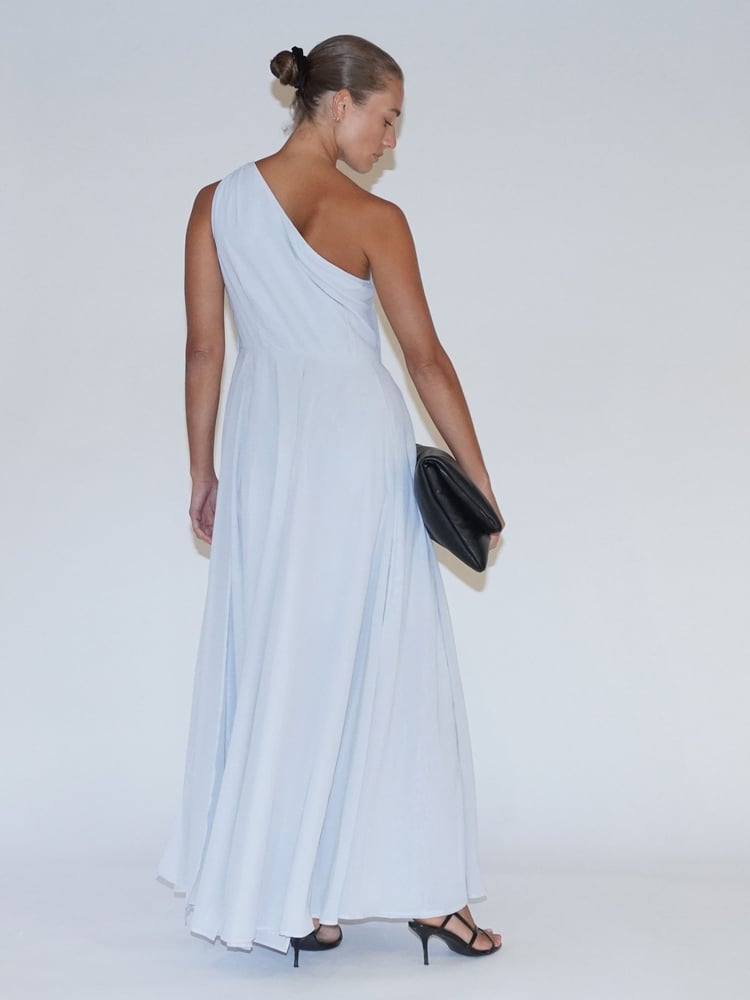 Religion Grey One Shoulder Maxi Dress With Full Skirt - Image 2 of 7