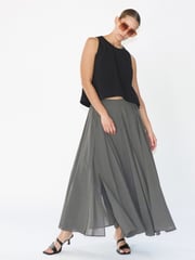Religion Brown Eligion Floaty Sheer Multi Layered Olsen Maxi Skirt - Image 1 of 6