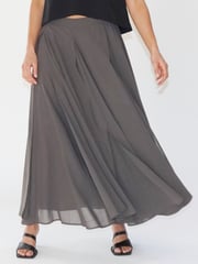 Religion Brown Eligion Floaty Sheer Multi Layered Olsen Maxi Skirt - Image 3 of 6