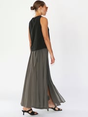 Religion Brown Eligion Floaty Sheer Multi Layered Olsen Maxi Skirt - Image 4 of 6