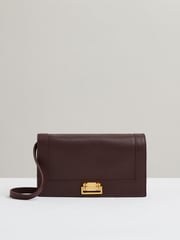 Reiss Oxblood Sariah Leather Suede Shoulder Bag - Image 1 of 4