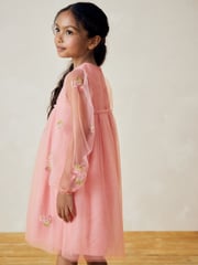 Pink Embellished Mesh Dress (3-16yrs) - Image 4 of 4
