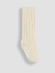 JoJo Maman Bébé Natural 2-Pack Long Rib Socks - Image 2 of 3