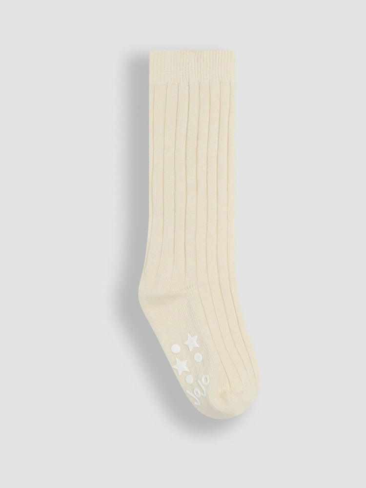 JoJo Maman Bébé Natural 2-Pack Long Rib Socks - Image 2 of 3