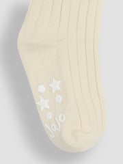 JoJo Maman Bébé Natural 2-Pack Long Rib Socks - Image 3 of 3