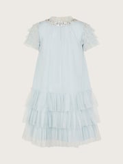 Monsoon Blue Alexandra Ruffle Swing Dress - Image 4 of 5