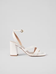 LK Bennett Cream Edita Pearl Strap Block Heels - Image 1 of 4