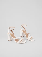 LK Bennett Cream Edita Pearl Strap Block Heels - Image 2 of 4
