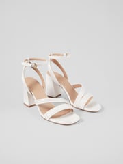 LK Bennett Cream Edita Pearl Strap Block Heels - Image 3 of 4