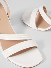 LK Bennett Cream Edita Pearl Strap Block Heels - Image 4 of 4
