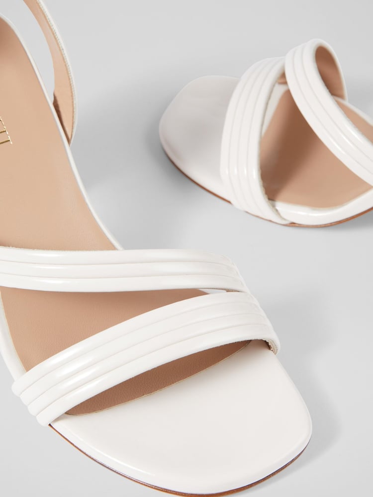 LK Bennett Cream Edita Pearl Strap Block Heels - Image 4 of 4