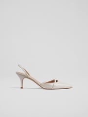 LK Bennett Natural Madely Double Strap Kitten Shoes - Image 1 of 4