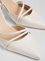 LK Bennett Natural Madely Double Strap Kitten Shoes - Image 4 of 4