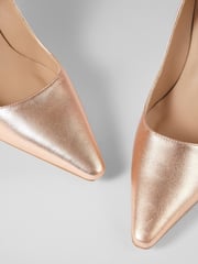 LK Bennett Metallic Catelyn Copper Ankle Strap Closed Courts - Image 4 of 4