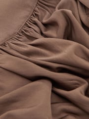 Reiss Dark Mink Luisa Draped Tie Neck Top - Image 4 of 4