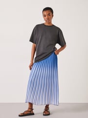 Hush Blue Olivia Maxi Ombre Pleat Skirt - Image 1 of 5