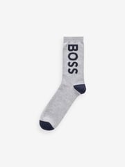 BOSS White Logo Socks 3 Pack - Image 3 of 4