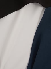 Reiss Black Faro Hybrid Colourblock Midi Dress - Image 6 of 6