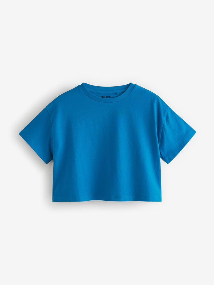Multi Bright 100% Cotton Sequin Flowers Boxy T-Shirts 4 Pack (3-16yrs) - Image 2 of 11