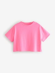 Multi Bright 100% Cotton Sequin Flowers Boxy T-Shirts 4 Pack (3-16yrs) - Image 3 of 11