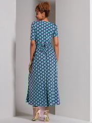 Jolie Moi Green Bree Half Sleeve Jersey Maxi Dress - Image 2 of 6