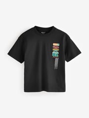 Blue/Ecru Racing Car Relaxed Fit Graphic Print Short Sleeve 100% Cotton T-Shirts 3 Pack (3-16yrs) - Image 6 of 8