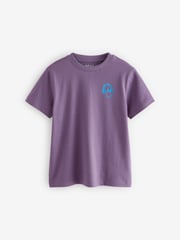 Green/Red/Camel/Purple Short Sleeve Small Graphic T-Shirts 4 Pack (3-16yrs) - Image 2 of 8
