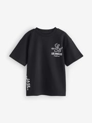Rust Brown/Black/Blue/Grey Relaxed Fit Graphic Short Sleeve T-Shirts 4 Pack (3-16yrs) - Image 5 of 9