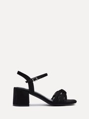 Linzi Black Susanna Block Heeled Sandals With Knotted Front Detail - Image 2 of 5
