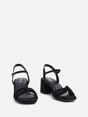 Linzi Black Susanna Block Heeled Sandals With Knotted Front Detail - Image 3 of 5