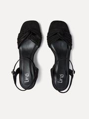 Linzi Black Susanna Block Heeled Sandals With Knotted Front Detail - Image 4 of 5