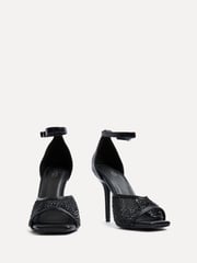 Linzi Black Erica Mesh Diamante Stiletto Heeled Sandals - Image 3 of 5
