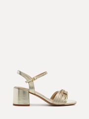 Linzi Gold Susanna Block Heeled Sandals With Knotted Front Detail - Image 2 of 5