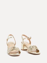 Linzi Gold Susanna Block Heeled Sandals With Knotted Front Detail - Image 3 of 5