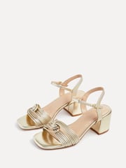 Linzi Gold Susanna Block Heeled Sandals With Knotted Front Detail - Image 4 of 5