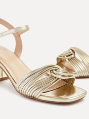 Linzi Gold Susanna Block Heeled Sandals With Knotted Front Detail - Image 5 of 5