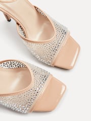 Linzi Nude Erica Mesh Diamante Stiletto Heeled Sandals - Image 5 of 5