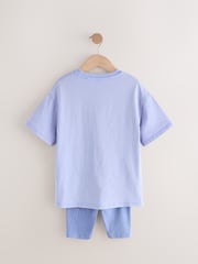 Lilac Purple Oversized T-Shirt And Cycle Shorts Top & Shorts Set (3-16yrs) - Image 6 of 9