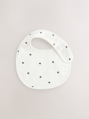 Black/White Baby Regular 100% Cotton Bibs 3 Pack - Image 3 of 6