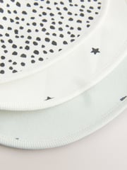 Black/White Baby Regular 100% Cotton Bibs 3 Pack - Image 6 of 6