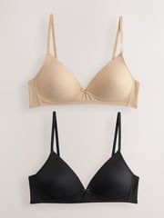 Camel/Black Trainer Bras 2 Pack - Image 1 of 6