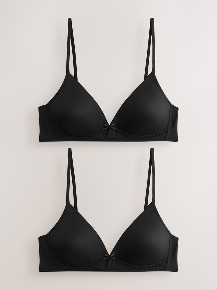 Black Trainer Bras 2 Pack - Image 1 of 5