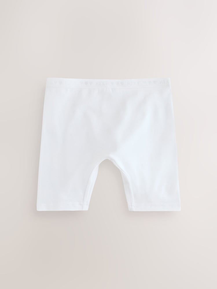 White Shorts Long Leg Briefs 5 Pack (2-16yrs) - Image 2 of 9