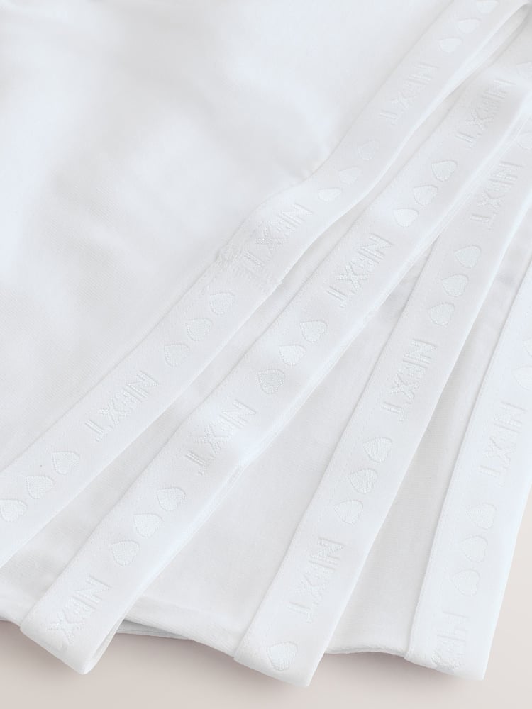 White Shorts Long Leg Briefs 5 Pack (2-16yrs) - Image 9 of 9
