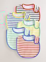 Bright Stripe Baby Stripe Bibs 5 Pack - Image 1 of 6
