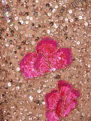 Adrianna Papell Pink Beaded Trapeze Dress - Image 7 of 7