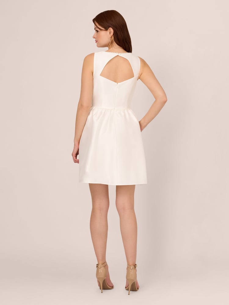 Adrianna Papell Pearl Mikado White Dress - Image 2 of 7