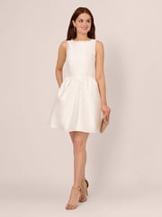 Adrianna Papell Pearl Mikado White Dress - Image 3 of 7