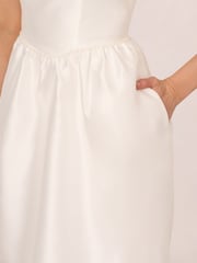 Adrianna Papell Pearl Mikado White Dress - Image 5 of 7
