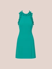 Adrianna Papell Green Crepe Midi Dress - Image 6 of 7
